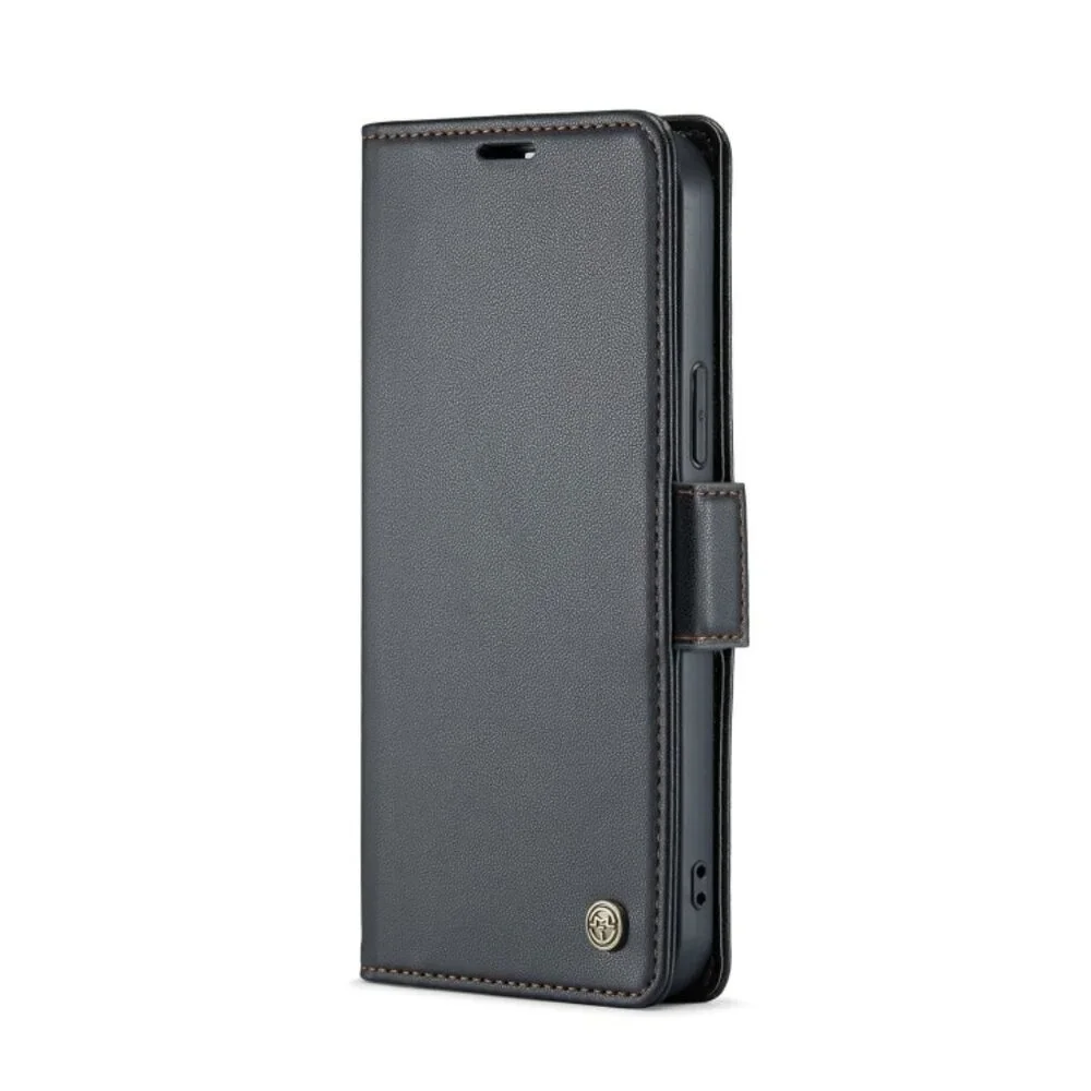 CaseMe 023 For iPhone 15 Pro Max Retro PU Leather Wallet Case Butterfly Buckle w